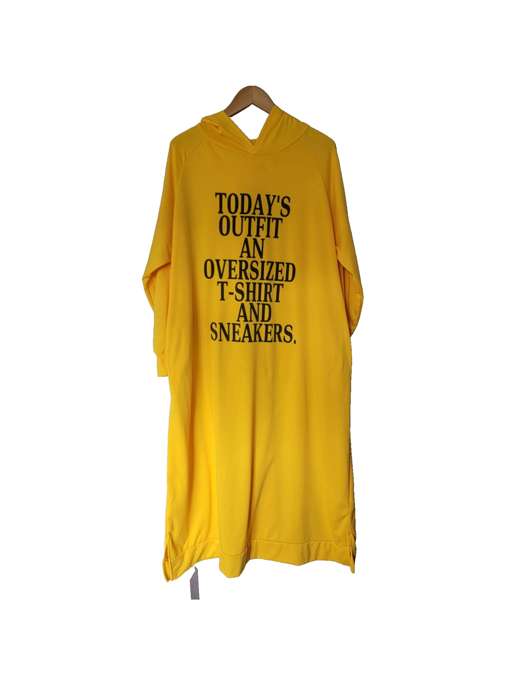Todays Outfit Oversized T-Shirt Sneakers Butter Yellow Sz 3XL Loungewear Casual